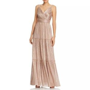 Aqua Rose Gold Maxi Dress